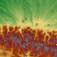 Nearby Forecast Locations - Баньер-де-Бигор - карта