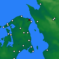 Nearby Forecast Locations - Hellebæk - карта