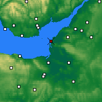 Nearby Forecast Locations - Уэстон-сьюпер-Мэр - карта