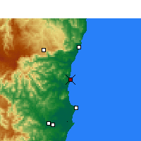 Nearby Forecast Locations - Nambucca Heads - карта