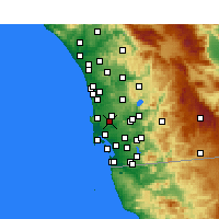 Nearby Forecast Locations - San Diego AP/M - карта