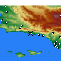 Nearby Forecast Locations - Santa Barbara - карта