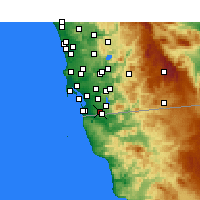 Nearby Forecast Locations - San Diego AP/B - карта