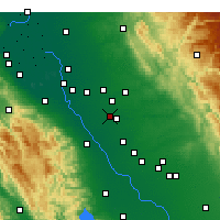 Nearby Forecast Locations - Modesto - карта