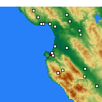 Nearby Forecast Locations - Монтерей - карта