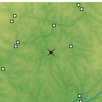 Nearby Forecast Locations - Zanesville - карта