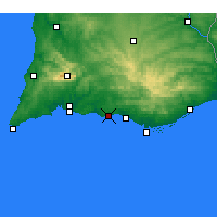 Nearby Forecast Locations - Албуфейра - карта