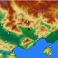 Nearby Forecast Locations - Драма - карта