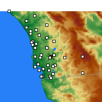 Nearby Forecast Locations - San Diego/Gil. - карта