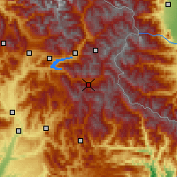 Nearby Forecast Locations - Valle de l'Ubaye - карта