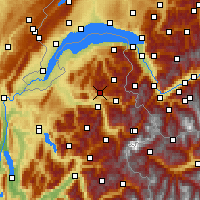 Nearby Forecast Locations - Praz de Lys-Sommand - карта