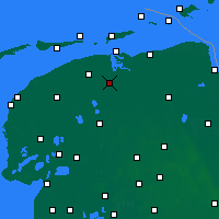 Nearby Forecast Locations - Kollumerland en Nieuwkruisland - карта