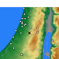 Nearby Forecast Locations - Бейт-Шемеш - карта