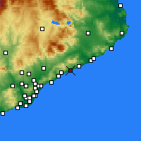 Nearby Forecast Locations - Канет-де-Мар - карта