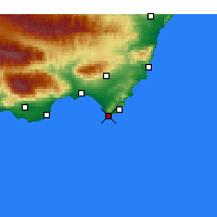 Nearby Forecast Locations - Capo de Gata - карта