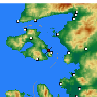 Nearby Forecast Locations - Митилини - карта