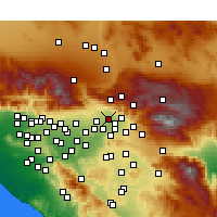 Nearby Forecast Locations - Сан-Бернардино - карта