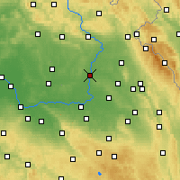 Nearby Forecast Locations - Градец-Кралове - карта