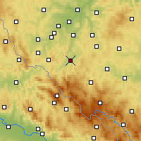 Nearby Forecast Locations - Клатови - карта