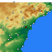 Nearby Forecast Locations - Гуардамар-дель-Сегура - карта