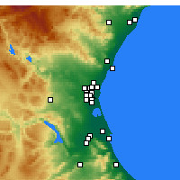 Nearby Forecast Locations - Куарт-де-Поблет - карта