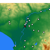 Nearby Forecast Locations - Кория-дель-Рио - карта