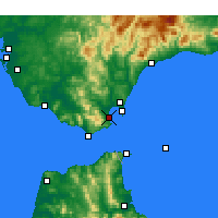 Nearby Forecast Locations - Альхесирас - карта