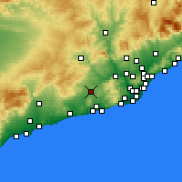 Nearby Forecast Locations - Вильяфранка-дель-Пенедес - карта