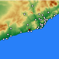 Nearby Forecast Locations - Сан-Пере-де-Рибес - карта