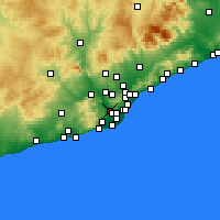 Nearby Forecast Locations - Сан-Фелиу-де-Льобрегат - карта
