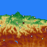 Nearby Forecast Locations - Pola de Siero - карта