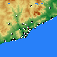 Nearby Forecast Locations - Монкада-и-Решак - карта