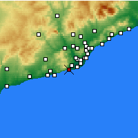 Nearby Forecast Locations - Кастельдефельс - карта