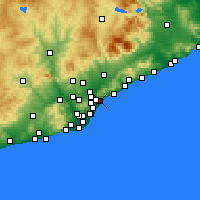 Nearby Forecast Locations - Бадалона - карта
