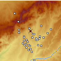 Nearby Forecast Locations - Трес-Кантос - карта