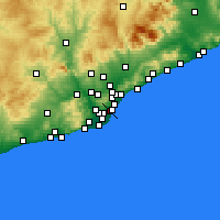 Nearby Forecast Locations - Эшампле - карта