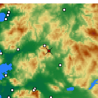 Nearby Forecast Locations - Kırkağaç - карта