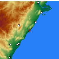 Nearby Forecast Locations - Алькосебре - карта