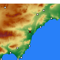 Nearby Forecast Locations - Villaricos - карта
