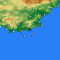 Nearby Forecast Locations - Ле-Лаванду - карта