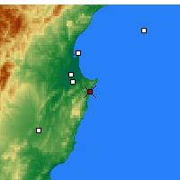 Nearby Forecast Locations - Ocean Beach - карта