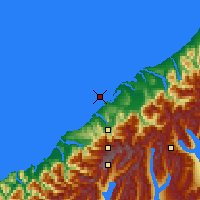 Nearby Forecast Locations - Ōkārito - карта