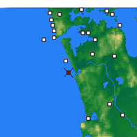 Nearby Forecast Locations - Port Waikato - карта