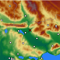 Nearby Forecast Locations - Сидирокастрон - карта