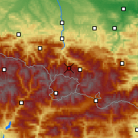 Nearby Forecast Locations - Plateau de Beille - карта