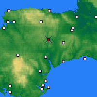 Nearby Forecast Locations - Тивертон - карта