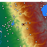 Nearby Forecast Locations - Пласервилл - карта