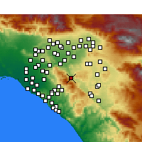 Nearby Forecast Locations - Корона - карта