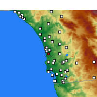 Nearby Forecast Locations - Del Mar - карта