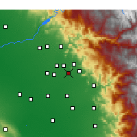 Nearby Forecast Locations - Dinuba - карта